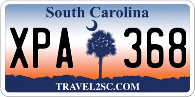 SC license plate XPA368