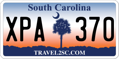 SC license plate XPA370