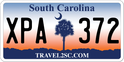SC license plate XPA372