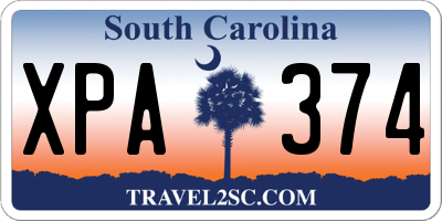 SC license plate XPA374