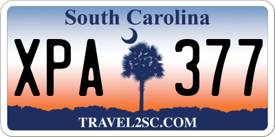 SC license plate XPA377