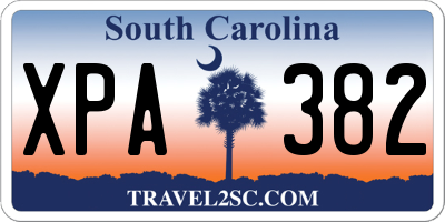 SC license plate XPA382