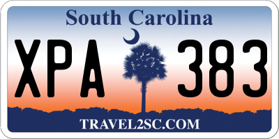 SC license plate XPA383