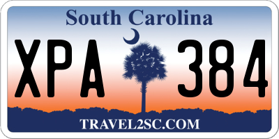 SC license plate XPA384
