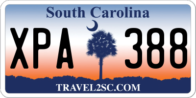SC license plate XPA388