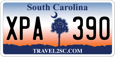 SC license plate XPA390