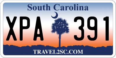 SC license plate XPA391