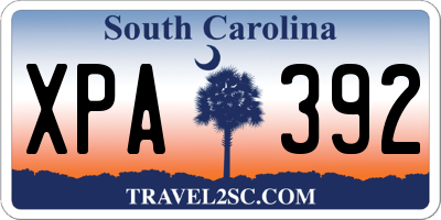 SC license plate XPA392