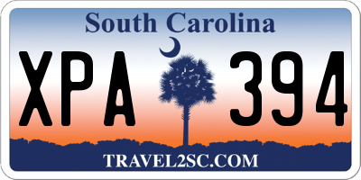 SC license plate XPA394