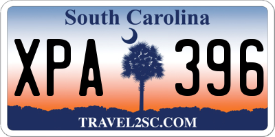 SC license plate XPA396