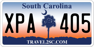 SC license plate XPA405
