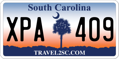 SC license plate XPA409