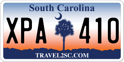 SC license plate XPA410