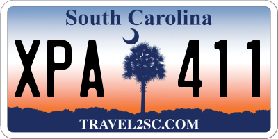 SC license plate XPA411