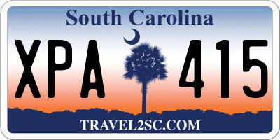 SC license plate XPA415