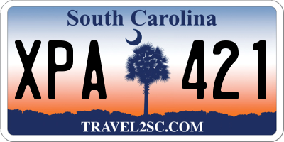SC license plate XPA421