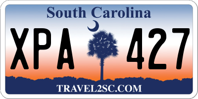 SC license plate XPA427