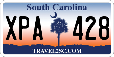 SC license plate XPA428