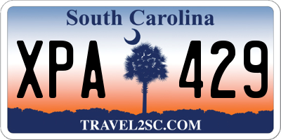 SC license plate XPA429