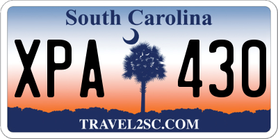 SC license plate XPA430