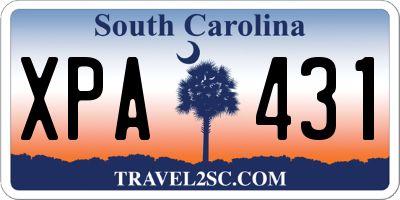 SC license plate XPA431