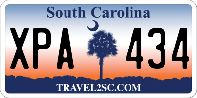 SC license plate XPA434