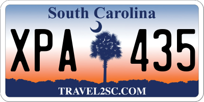 SC license plate XPA435