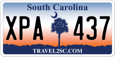 SC license plate XPA437