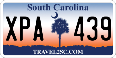 SC license plate XPA439