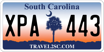 SC license plate XPA443