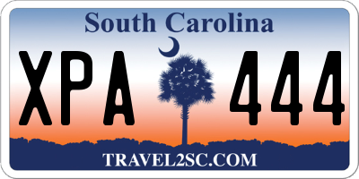 SC license plate XPA444