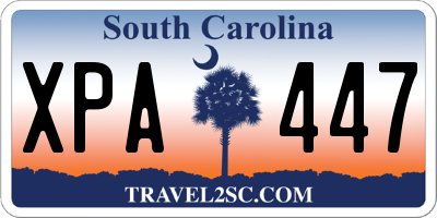 SC license plate XPA447