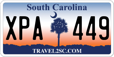 SC license plate XPA449
