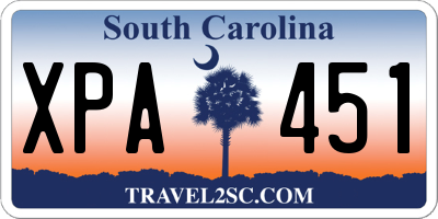 SC license plate XPA451