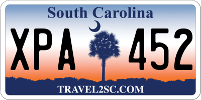 SC license plate XPA452