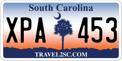 SC license plate XPA453