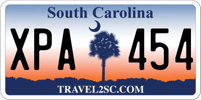 SC license plate XPA454