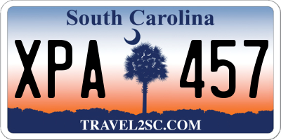SC license plate XPA457