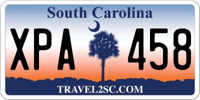 SC license plate XPA458