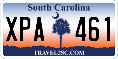 SC license plate XPA461