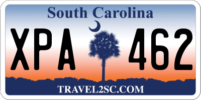SC license plate XPA462