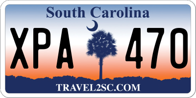 SC license plate XPA470