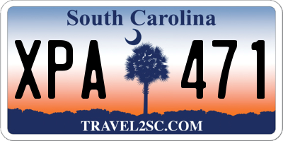 SC license plate XPA471