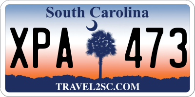 SC license plate XPA473