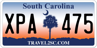 SC license plate XPA475
