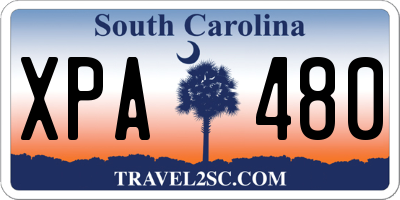 SC license plate XPA480