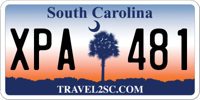 SC license plate XPA481