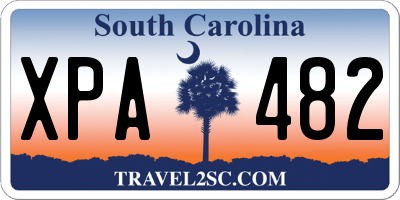 SC license plate XPA482