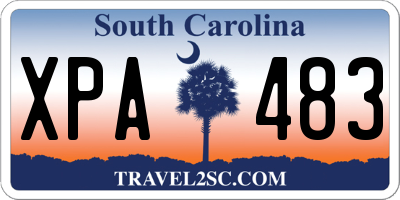 SC license plate XPA483