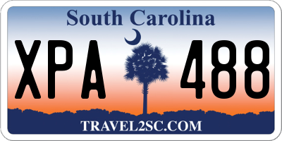 SC license plate XPA488